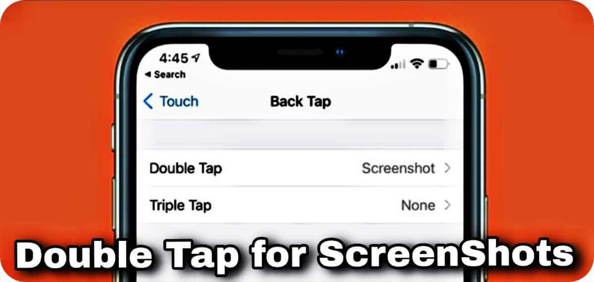 You double tap for screenshot