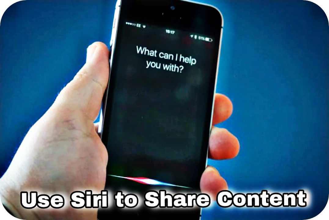 You can use Siri to share content