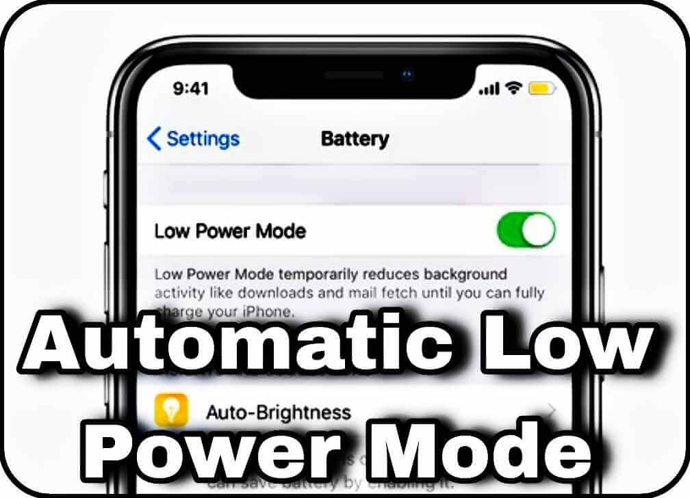 You can use automatic low power mode
