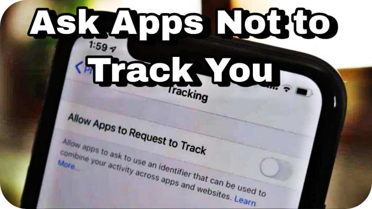 You can ask apps to stop tracking you