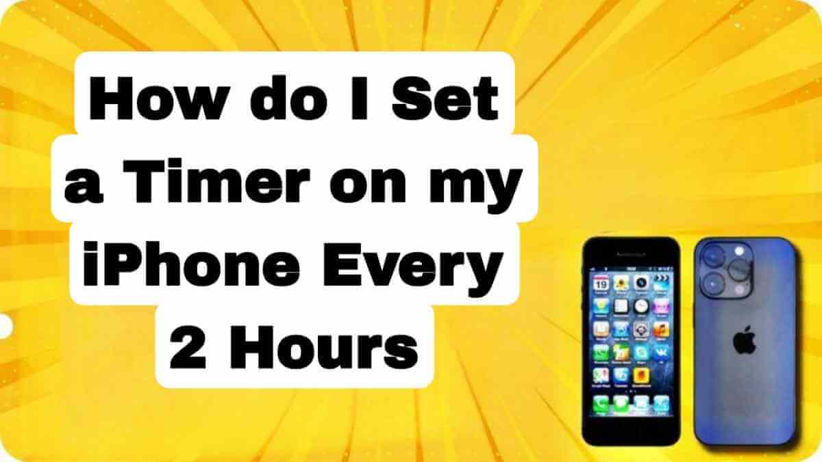 How do I set a timer on my iPhone every 2 hours?