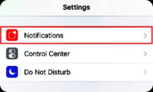 Notifications settings