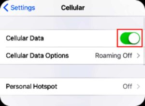 Enable your cellular data