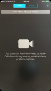 Make a FaceTime call as normal