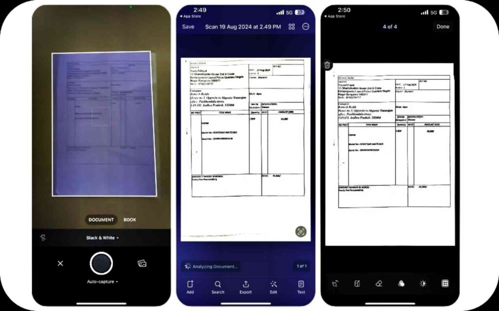 top-rated document scanner apps for iPhone