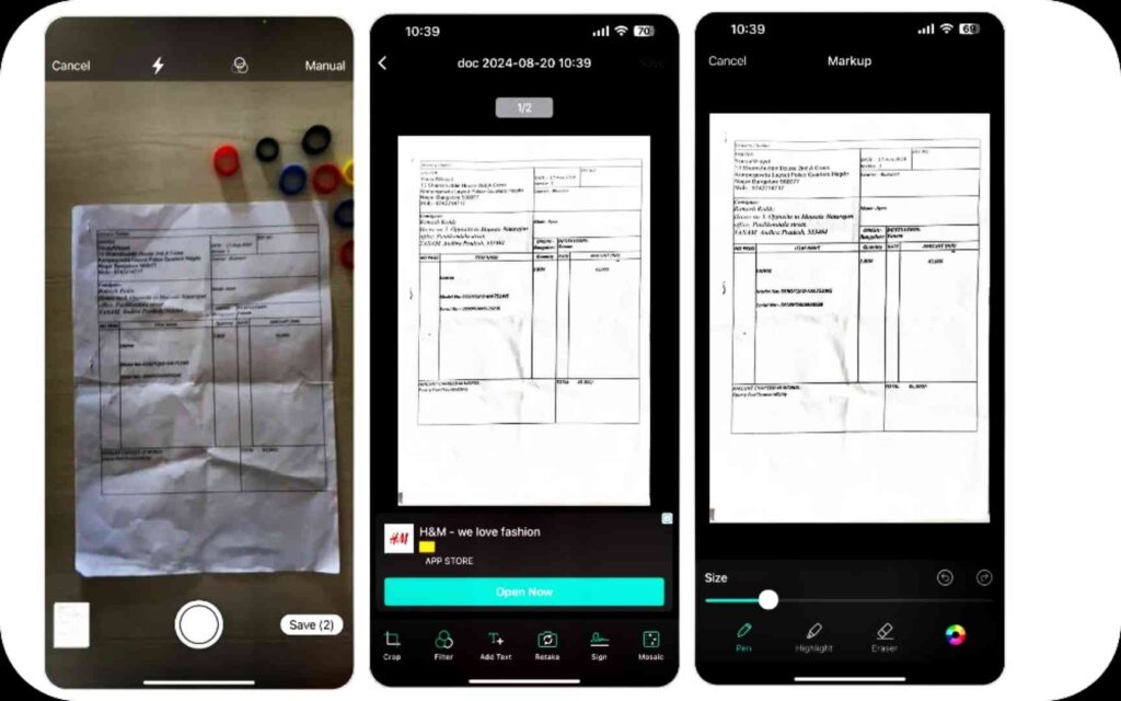 iPhone scanner app