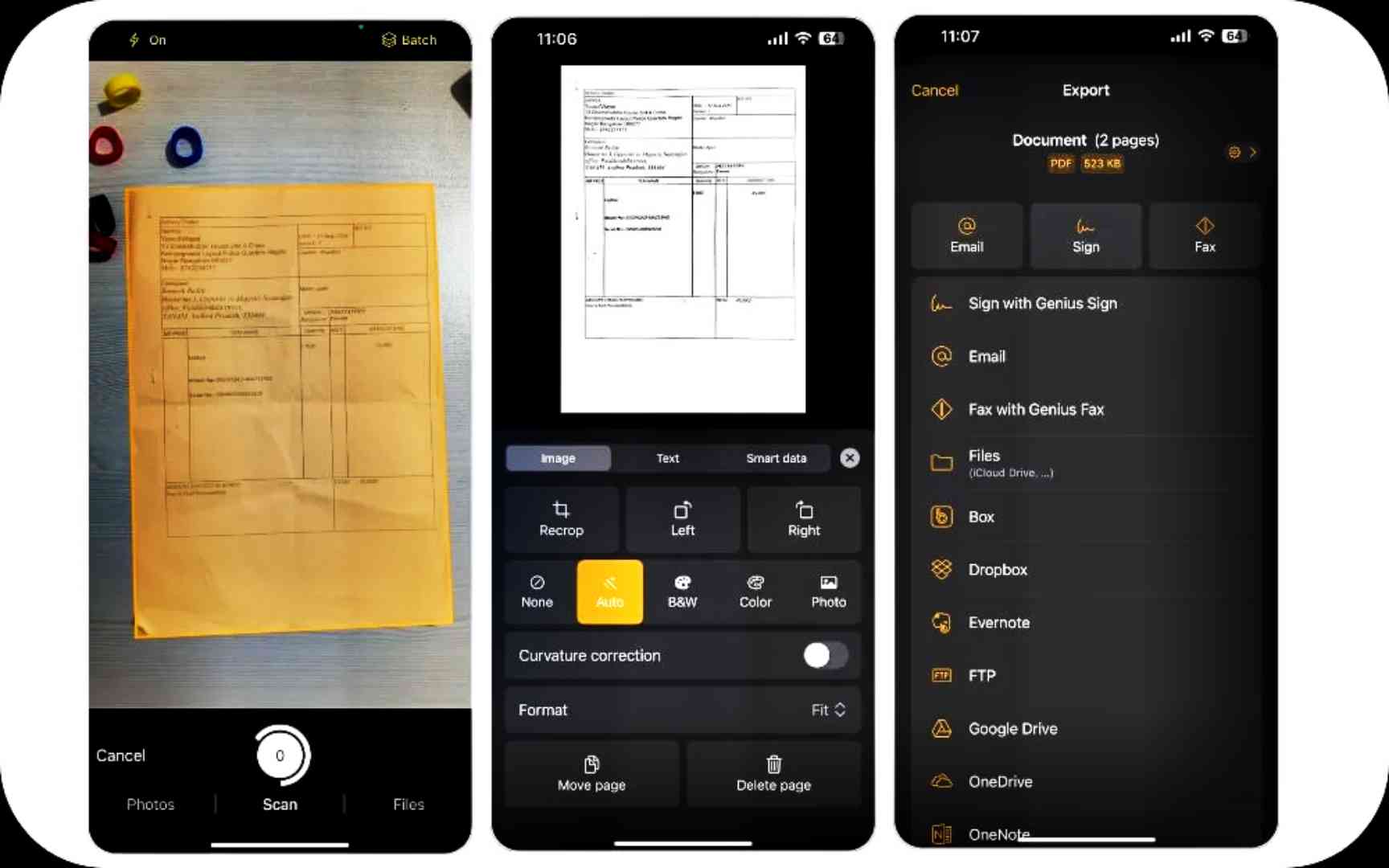  iPhone document scanner app